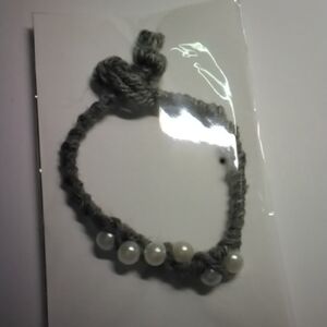 Lorena Espinoza Design Gray Bracelet with White Accents